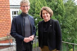 Daniel Rinkert bei Landrätin Reinhold: Bereitschaft zur guten Zusammenarbeit