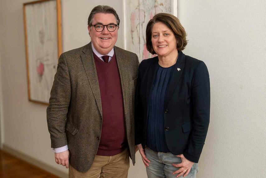 Bundestagsabgeordneter Heveling stattete Landrätin Reinhold ersten Besuch ab