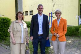 Schulministerin Dorothee Feller besucht EU-Projekttag an der Sebastianus-Schule in Kaarst