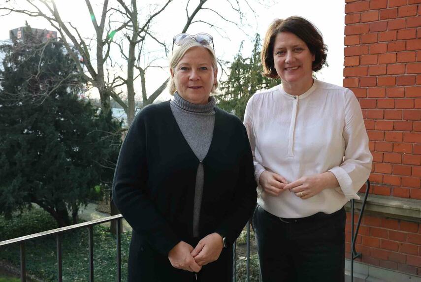 Landrätin Katharina Reinhold und  Heike Troles(MdL) bestärken gute Zusammenarbeit