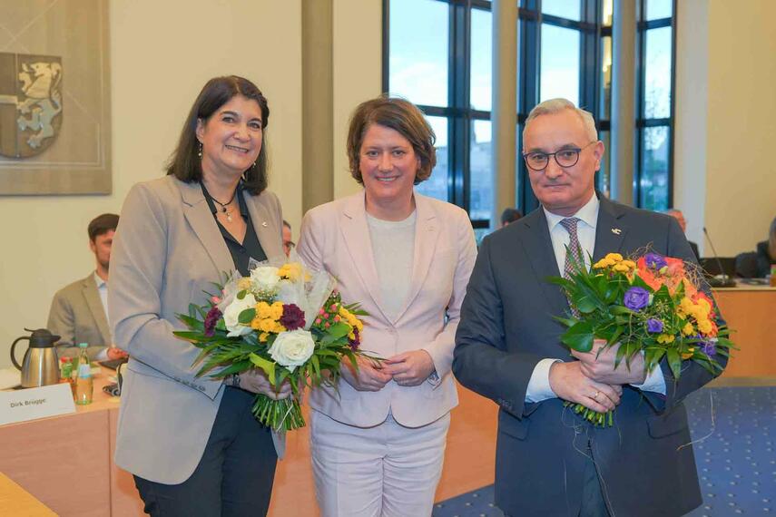 Neue Landrätin Katharina Reinhold eingeführt und verpflichtet – zwei stellvertretende Landräte vom Kreistag gewählt